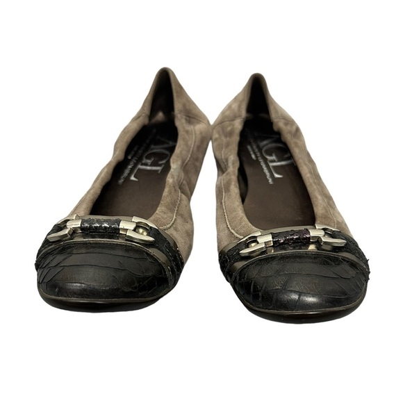 AGL Slip On Horsebit Ballet Flats Loafers - Picture 3 of 12